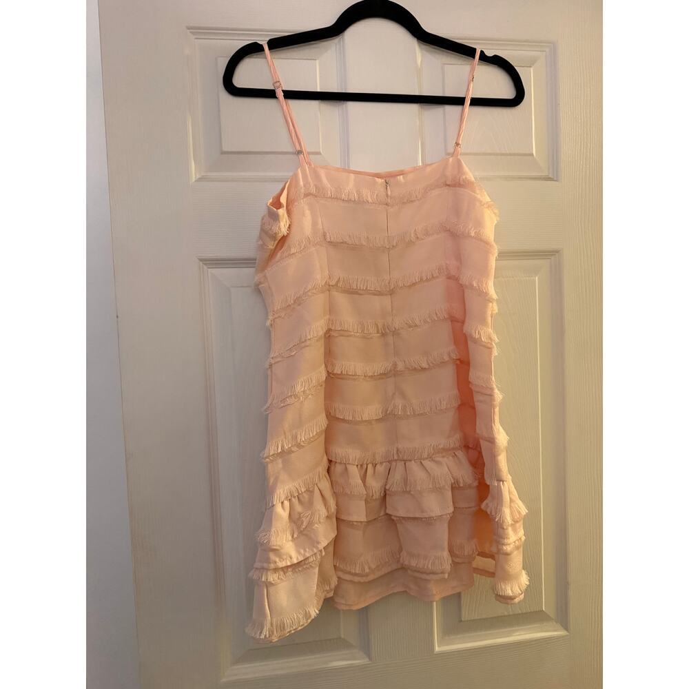 Cute Pink Fringe Dress By Polly Size 6